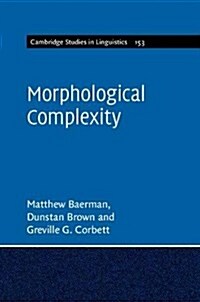 Morphological Complexity (Hardcover)