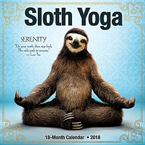Sloth Yoga 2018 Wall Calendar (Wall)