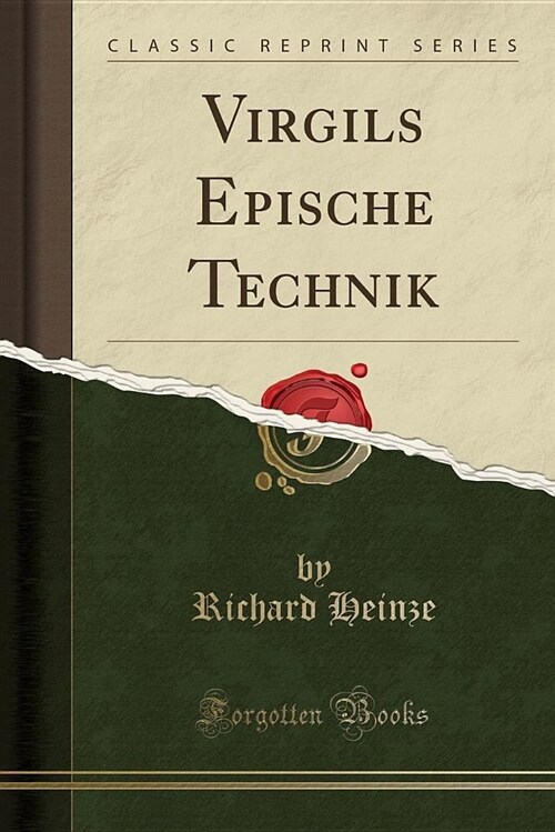 Virgils Epische Technik (Classic Reprint) (Paperback)