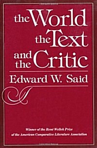 The World, the Text, and the Critic (Paperback)
