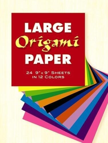 Large Origami Paper: 24 9 X 9 Sheets in 12 Colors (Paperback)