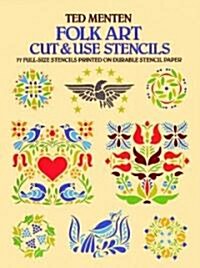 Folk Art Cut and Use Stencils (Paperback)
