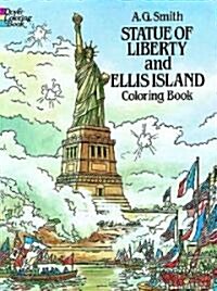 Statue of Liberty and Ellis Island Coloring Book (Paperback)