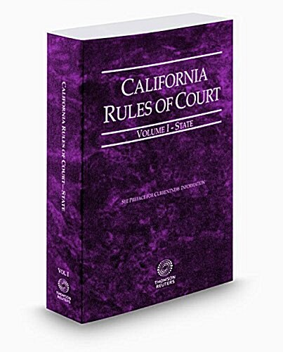 California Rules of Court - State 2017 (Paperback)