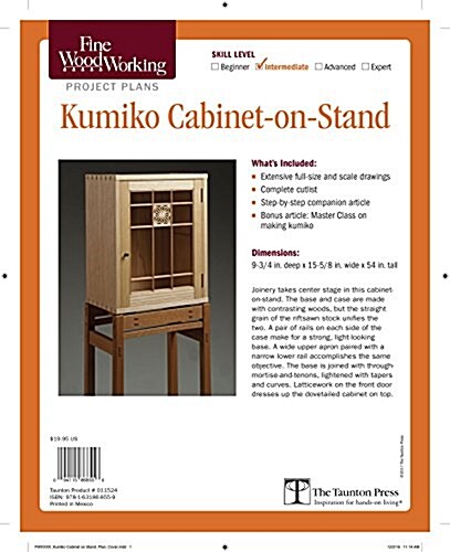 Fine Woodworkings Kumiko Cabinet-On-Stand Plan (Other)