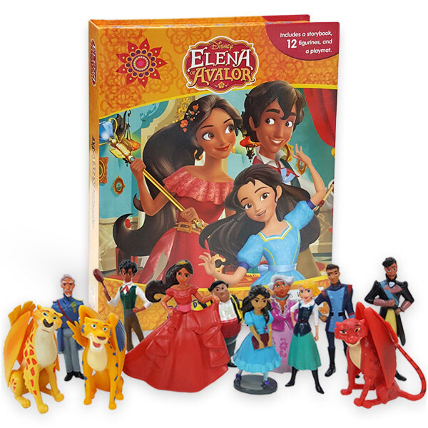 [중고] My Busy Books : Disney Elena of Avalor 디즈니 엘레나 오브 아발로 비지북 (미니피규어 12개 + 놀이판)