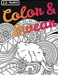 Color & Swear (Blackout): A Swear Word Coloring Book for Adults (Paperback)
