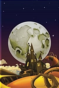 Cartoon Moon Haunted House Notebook: 150 Page Notebook Journal Diary (Paperback)
