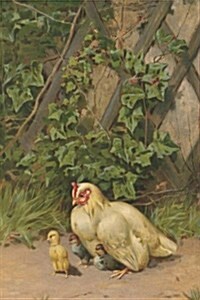 Journal: White Hen with Three Chicks (Paperback)