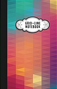 Grid Line Notebook: Small Pocket Size 5.5x8.5 - Journal & Diary & Sketch (Colorful Geometric) (Paperback)