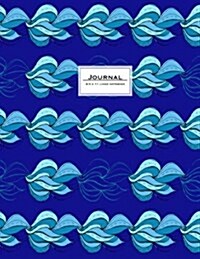 Journal - 8.5 X 11 Lined Notebook: Blue, Large, Ruled, 110 Pages (Paperback)