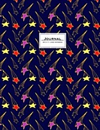 Journal - 8.5 X 11 Lined Notebook: Starry Night Cover, Large, Ruled, 110 Pages (Paperback)