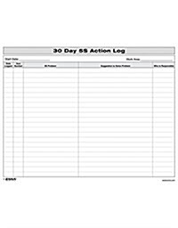 5S: 30 Day Action Log (Loose-leaf)