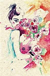 France Watercolor Bouquet Woman: Ndas 365 Blank Journal (Paperback)