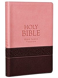 KJV Large Print Lux-Leather Brown/Pink (Imitation Leather)