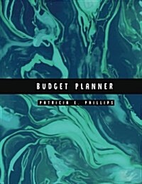 Budget Planner: Turquoise Marble Large Budget Planner: Expense Tracker for 24 Months: Graph Paper Included (Paperback)