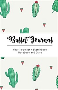 Cactus Bullet Journal: Cactus Dot Grid, 130 Dot Grid Pages, 5.5x8.5, High Productivity & Professional Notebook System (Paperback)