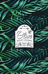 Olive Bullet Journal: Tropical Leaves Dotted Bullet Journal - 130 Quality Pages (Paperback)