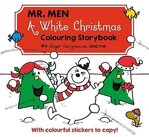 Mr Men a White Christmas Colouring Storybook (Paperback)