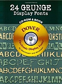 24 Grunge Display Fonts (Paperback, CD-ROM)