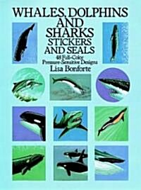 Whales, Dolphins and Sharks Stickers and Seals (Paperback)