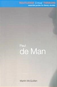 Paul De Man (Paperback)