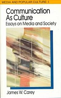 Communication As Culture (Paperback)