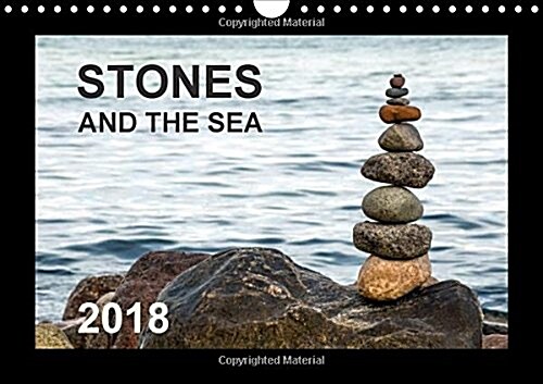 Stones and the Sea 2018 : Stones on the Beach of Heiligendamm on the Baltic Sea (Calendar, 4 ed)