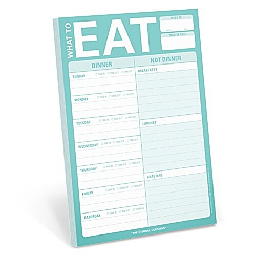 What to Eat Pad (Teal) (Paperback)