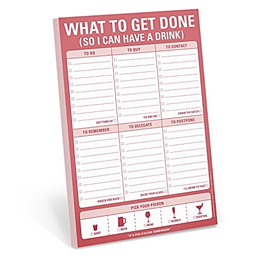 What to Get Done (So I Can Have a Drink) Pad (Paperback)