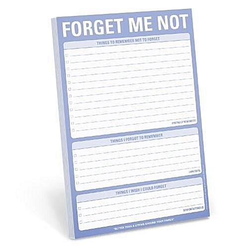 Forget Me Not Pad (Paperback)