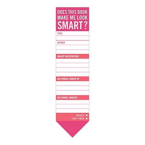 Does This Book Make Me Look Smart Bookmark Pad (Bookmark)