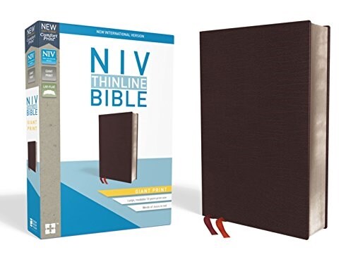 NIV, Thinline Bible, Giant Print, Bonded Leather, Burgundy, Red Letter Edition (Bonded Leather, Special)