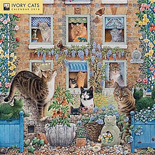 Ivory Cats Wall Calendar 2018 (Art Calendar) (Calendar, New ed)