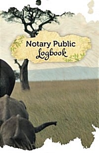 Notary Public Logbook: 50 Pages, 5.5 X 8.5 Elephants (Paperback)