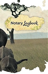 Notary Log Book: 50 Pages, 5.5 X 8.5 Elephants (Paperback)