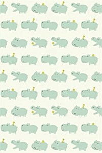 Journal: Baby Hippos (Green) 6x9 - Dot Journal - Journal with Dot Grid Paper - Dotted Pages with Light Grey Dots (Paperback)