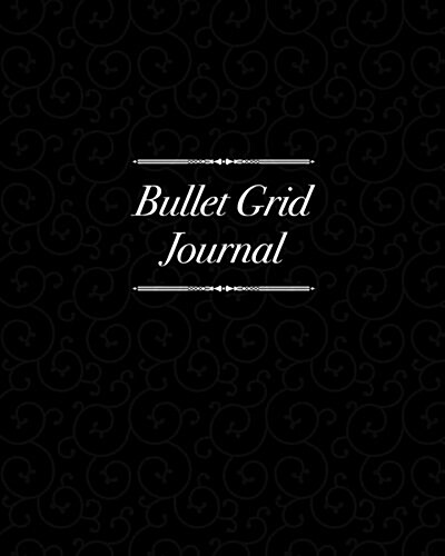 Bullet Grid Journal: Black Swirl, 150 Dot-Grid Pages, 8-X10- (Paperback)