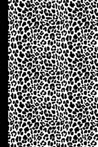 Journal: Animal Print (Black and White Leopard) 6x9 - Dot Journal - Journal with Dot Grid Paper - Dotted Pages with Light Grey (Paperback)