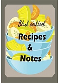 Blank Cookbook: Recipes & Notes: 7x10 with 100 Pages Blank Recipe Paper for Jotting Down Your Recipes (Paperback)