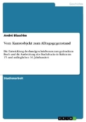 Vom Kunstobjekt Zum Alltagsgegenstand (Paperback)