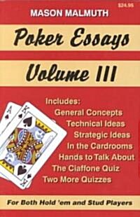 Poker Essays, Volume III (Paperback)