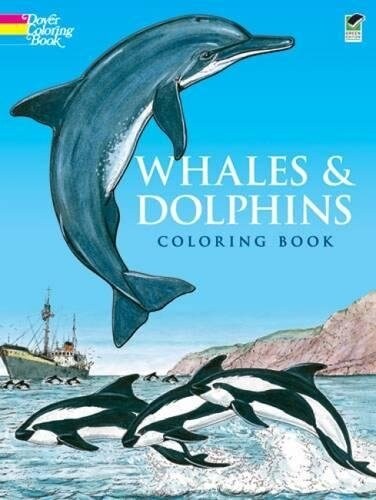 Whales and Dolphins Coloring Book (Paperback)