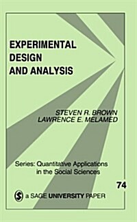 Experimental Design & Analysis (Paperback)