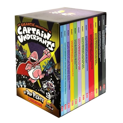 [중고] The Gigantic Collection of Captain Underpants #1-12 Boxed Sset (Paperback 12권)