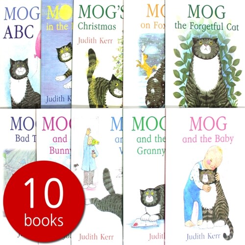 [중고] Mog the Cat Collection 10 Books Gift Set in Zip Lock Bag (10 paperback)