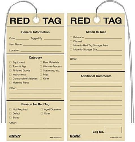 ISO 5s Tags (Loose Leaf)