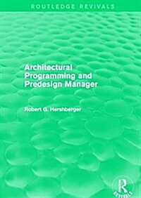 Architectural Programming and Predesign Manager (Paperback)