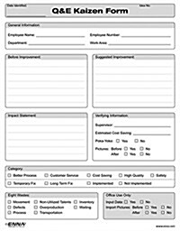 Quick and Easy Kaizen Forms: Unnumbered (Loose Leaf)