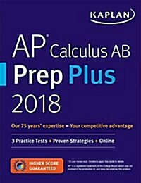 [중고] AP Calculus AB Prep Plus 2018-2019: 3 Practice Tests + Study Plans + Targeted Review & Practice + Online (Paperback)